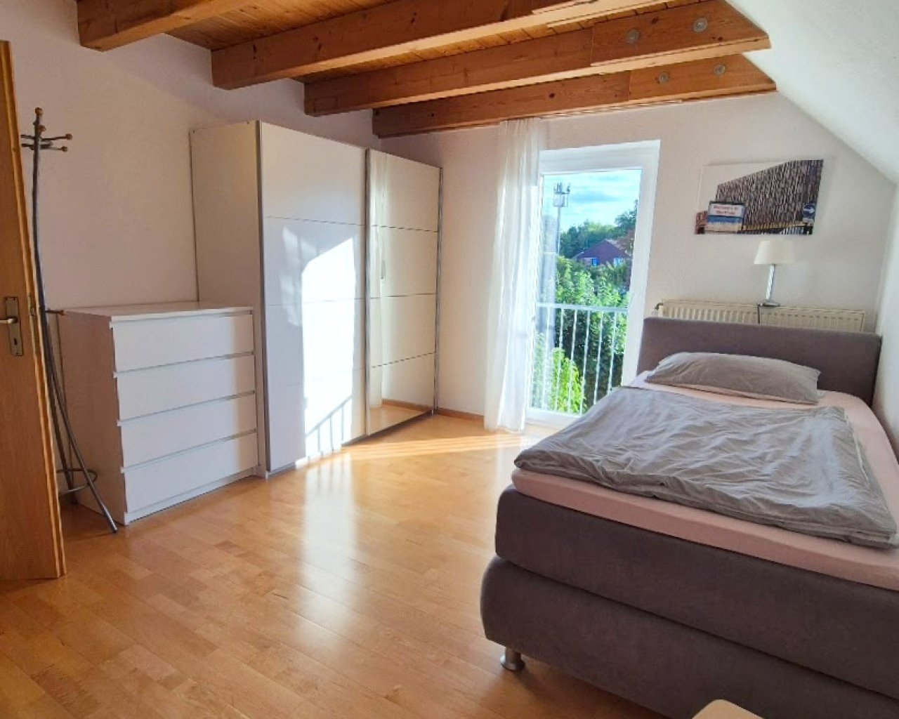Schlafzimmer mit Ausblick